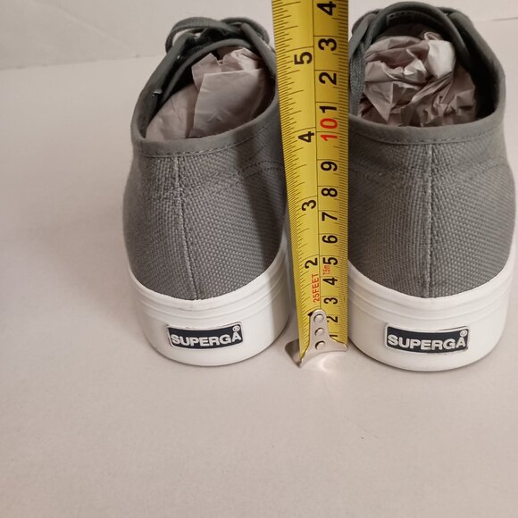 Superga Gray 2 Inch Platform Sneakers Excellent Women’s Size 8 - Picture 6 of 12